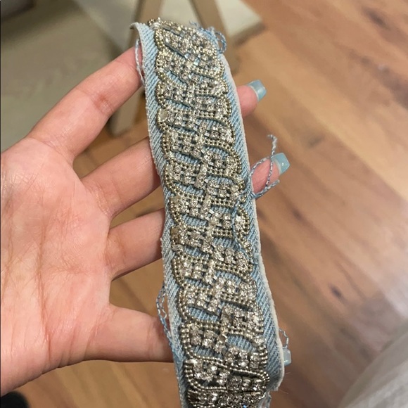 Denim Rhinestone Choker - Picture 3 of 3